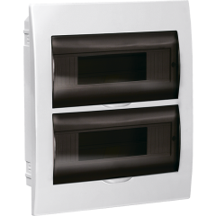 Корпус пластиковый ЩРВ-П-24 черн. прозр. дверь IP41 GENERICA MKP12-V-24-41-G