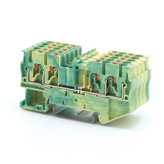 Клемма заземления, зажим push-in, 4 точки подключения, 2.5 кв.мм DKC VPR-2.5-QUATTRO-PE