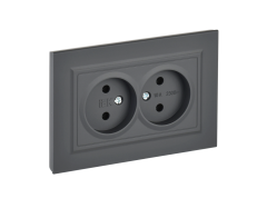 BRITE Роз. 2-я без з/к/ш 10А в сб. РС12-2-БрГ граф. IEK BR-R20-10-K53-F