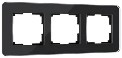 Рамка на 3 поста Elite (черный, стекло) W0032448 Werkel a063821