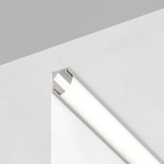 Профиль алюминиевый "угловой круглый 7.9*7.9мм", серебро, CAB240 (в комплекте с матовым экраном, 2 з