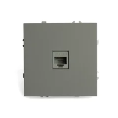 Розетка СП 1-м компьютерная RJ45 UTP механизм (платиново-серый) soft touch Эмили RST00-5117-10 STEKK