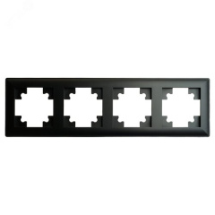 Рамка 4-местная, серия Катрин, PFR00-7004-05, черный STEKKER 39815