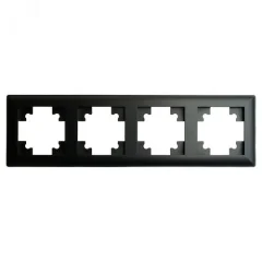 Рамка 4-местная, серия Катрин, PFR00-7004-05, черный STEKKER 39815