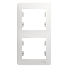 GLOSSA 2-постовая РАМКА, вертикальная, БЕЛЫЙ Systeme Electric GSL000106