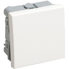 ВКО-21-00-П Выключатель одноклавишный (на 2 модуля) ПРАЙМЕР белый IEK CKK-40D-VO2-K01