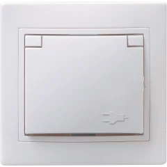 KVARTA Роз. 1-мест. с з/к крыш. 16А РСб10-3-КБ бел. IEK ERK15-K01-16-DM