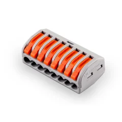 Клемма 8 х (0,08-2,5/4) монтажная LD222-418 [уп. 25шт] STEKKER 32399