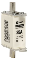 Плавкая вставка ППН-33 100/ 25А габарит 00С EKF fus-33/100/25