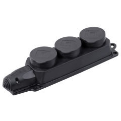 РБ33-1-0м Розетка (колодка) трехместная ОМЕГА IP44 IEK PKR61-016-2-K02