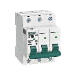 Авт. выкл. 3Р 16А х-ка D ВА-103 6кА нов. DEKraft 12369DEK