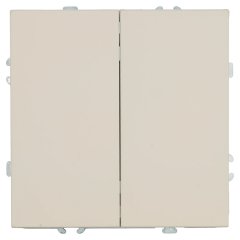 Переключатель 2-клавишный (механизм), , 250В, 10А, серия Эмили, RSW10-5107-08, кашемир, soft STEKKER