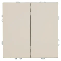 Переключатель 2-клавишный (механизм), , 250В, 10А, серия Эмили, RSW10-5107-08, кашемир, soft STEKKER