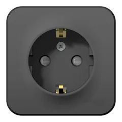 BLANCA О/У РОЗЕТКА с заземлением со шторк. ИЗОЛ.ПЛ., 16А, 250В, АНТРАЦИТ BLNRA01111 Systeme Electric