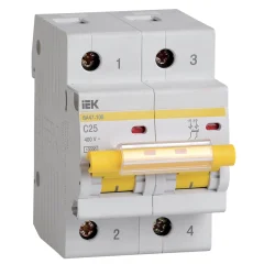 KARAT Авт. выкл. ВА47-100 2P C 25А 10кА IEK MVA40-2-025-C