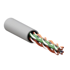 Витая пара TERACOM PRO Cat.6 U/UTP 4 пары solid 23AWG оболочка LSZH нг(А)-HF цвет серый (упак TR EKF