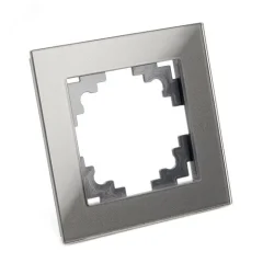 Рамка 1-местная, стекло, серия Катрин, GFR00-7001-06, графит STEKKER 39539