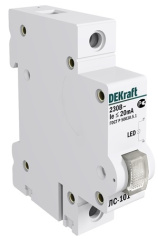 Лампа сигнальная на DIN-рейку 1P БЕЛАЯ LED ЛС-101 220В DEKraft 18010DEK