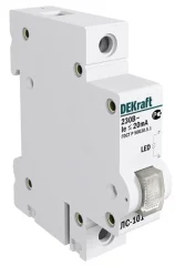 Лампа сигнальная на DIN-рейку 1P БЕЛАЯ LED ЛС-101 220В DEKraft 18010DEK