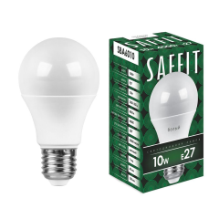 Лампа светодиодная, 10W 230V E27 4000K A60, SBA6010 Saffit SAFFIT 55005