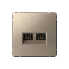 ARTGALLERY РОЗЕТКА двойная компьютерная RJ45+RJ45, кат.6А, механизм, ШАМПАНЬ GAL000 Systeme Electric