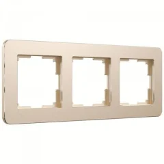 Рамка на 3 поста Platinum шампань W0032611 Werkel a059217