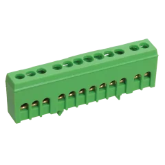 Шина PE "земля" в корп изол на DIN-рейку ШНИ-6х9-10-К-З IEK YNN10-69-10KD-K06