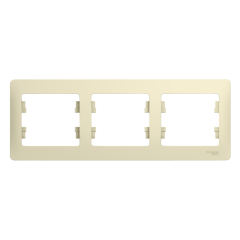 GLOSSA 3-постовая РАМКА, горизонтальная, БЕЖЕВЫЙ Systeme Electric GSL000203