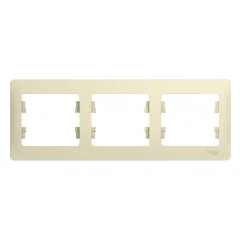 GLOSSA 3-постовая РАМКА, горизонтальная, БЕЖЕВЫЙ Systeme Electric GSL000203