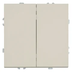 Выключатель 2-клавишный (механизм), , 250В, 10А, серия Эмили, RSW10-5104-08, кашемир, soft to STEKKE