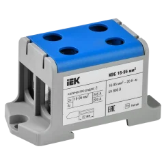 Клемма вводная силовая КВС 16-95 кв.мм. 2-рядная синяя IEK YZN13-095-K07