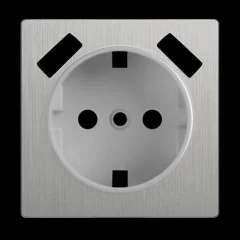 Накладка для розетки USB (cеребряный рифленый) W1179509 Werkel a051365
