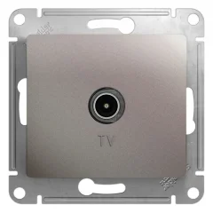 Розетка TV GLOSSA, одиночная, платина Systeme Electric GSL001293