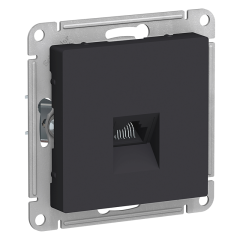 Розетка компьютерная 1xRJ45 Cat.5, карбон Systeme Electric ATN001083