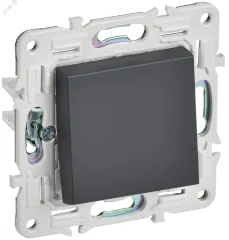 SKANDY Выключатель 1-клавишный кнопочный 10А SK-V14T титан IEK SK-V17-0-10-K48