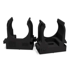 Крепеж-клипса для труб для монтажного пистолета черная в п/э д20 Промрукав PR13.0132