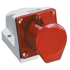 Розетка стац. ССИ-114 16А-6ч 380В 3P+PE IP44 IEK PSR12-016-4