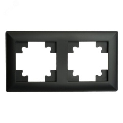 Рамка 2-местная, серия Катрин, PFR00-7002-05, черный STEKKER 39813