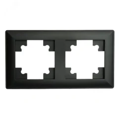 Рамка 2-местная, серия Катрин, PFR00-7002-05, черный STEKKER 39813