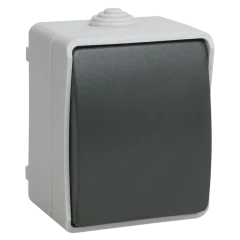 FORS Выключатель 1-клавишный проходной для открытой установки 10А IP54 ВС20-1-0-ФСр серый EVS10- IEK