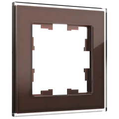 BRITE Рамка 1-мест. РУ-1-2-БрТБ стекло бр. IEK BR-M12-G-K45