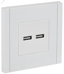 FORTE&PIANO Розетка USB A+A 3,1А FP249 белый IEK FP-U21-D31-K01