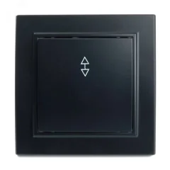 Переключатель 1-клавишный PSW10-9005-03, 250В, 10А, серия Эрна, черный STEKKER 39619