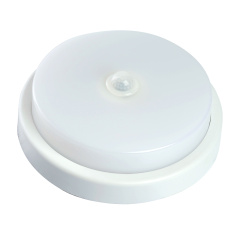 Светильник светодиодный пылевлагозащищённый c ИК-датчиком , 12W, 960Lm, 6500K, в пластиковом корпусе