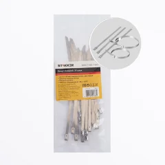 Хомут стальной 4,6х150мм, d пучка max 38мм, нагрузка 50кг, серый, SSCT46-150 (25шт в упак) 3 STEKKER