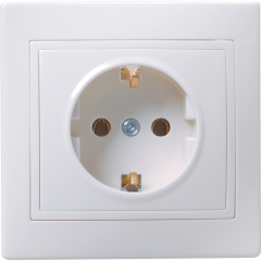 KVARTA Роз. 1-мест. с з/к без з/ш 16А РС10-3-КБ бел. IEK ERK14-K01-16-DM