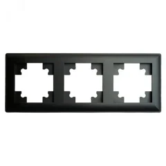 Рамка 3-местная, серия Катрин, PFR00-7003-05, черный STEKKER 39814