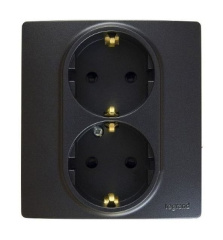 Розетка 2X2К+З АНТР ETIKA Legrand 672623