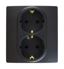 Розетка 2X2К+З АНТР ETIKA Legrand 672623
