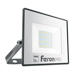 Прожектор светодиодный 30W 6400K IP65 AC175-265V/50Hz, черный, LL-1000 Feron 41539
